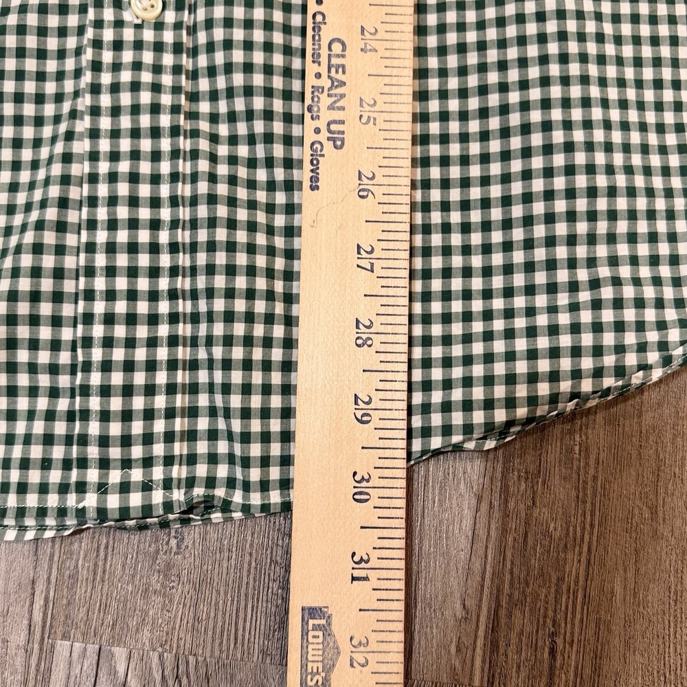 Ralph Lauren Shirt Mens L Green White Gingham Check Button Down Purple Pony - Picture 5 of 9